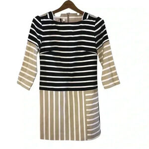 Anthropologie 4C Collective Striped Tunic Mini Dress Size 0